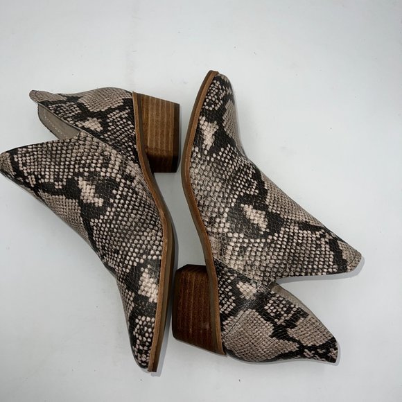 Dolce Vita Sonni Ankle Bootie Snake Skin Print Sz 8 - Picture 8 of 9